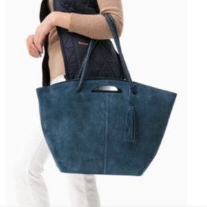 Neely and Chloe No 33 The Market Suede Tote, Blue